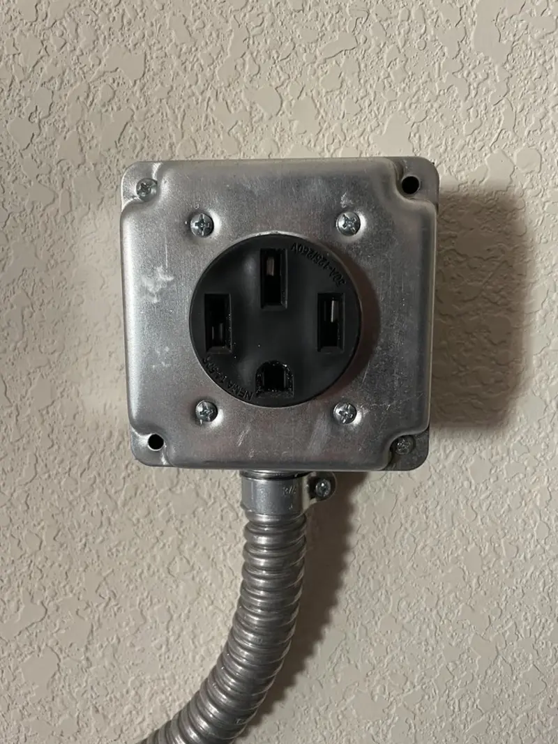 NEMA 14-50 outlet installed for Electrical Panel Upgrade in Denver